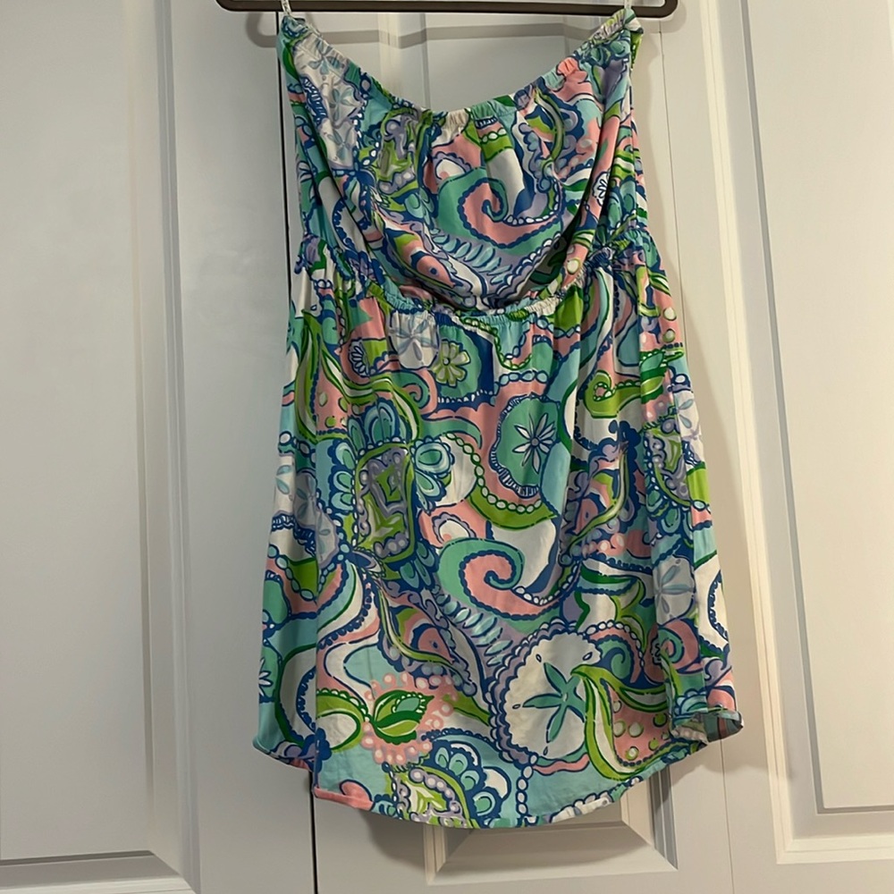 Lilly Pulitzer Multi-Color Paisley Mini Dress — Blue, Green, Pink